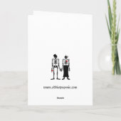 Gothic Skelet Bruid & Bruidegom Bedankkaart (Achterkant)