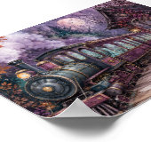 Gothic Skelet Express Treinstation Whimsigoth Poster (Hoek)