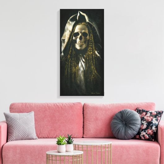 Gothic Skelet Ghost Canvas Afdruk (Insitu (Woonkamer))