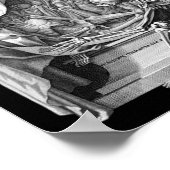  Gothic Skelet Gravure Memento Mori Hallo Poster (Hoek)