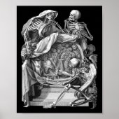  Gothic Skelet Gravure Memento Mori Hallo Poster (Voorkant)
