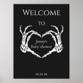 Gothic Skelet Hand Baby shower Welkomstbord Poster (Voorkant)