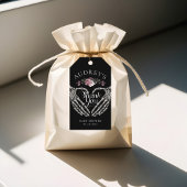 Gothic Skelet Handen Hart Baby shower Dank u Cadeaulabel