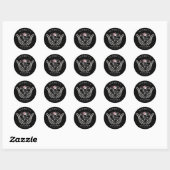 Gothic Skelet Handen Hart Baby shower Dank u Ronde Sticker (Vel)