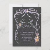 Gothic Skelet hart boog waterverf baby shower Kaart (Voorkant)