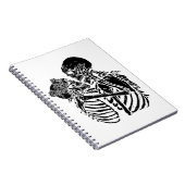 gothic skelet houdt van valentijnen notitieboek (Rechterzijde)