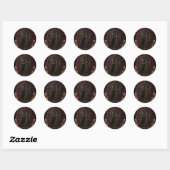 Gothic Skelet Koppel Halloween Ronde Sticker (Vel)