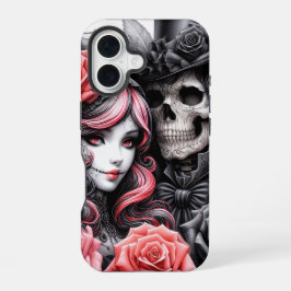 Gothic Skelet Koppel Hoesje iPhone 16 Hoesje