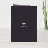 Gothic Skelet Koppel Paars Save the Date Aankondiging (Achterkant)