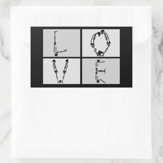 Gothic Skelet Liefde Sticker (Tas)