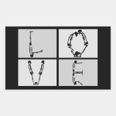 Gothic Skelet Liefde Sticker (Voorkant)