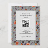 Gothic  Skelet Paar QRC Bruiloft Uitnodigen (Achterkant)