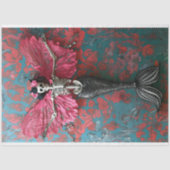 Gothic Skelet Zeemeermin Schedel Decoupage  Tissuepapier (Voorkant)
