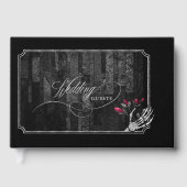 Gothic Skeletal Hand Scrollwork Wedding ID866 Gastenboek (Voorkant)