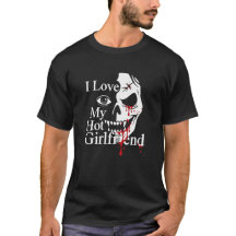 Gothic Skeletale Liefde Mijn Vriendin T-Shirt