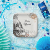 Gothic Skeleton Bone Appetit Halloween Papieren Bordje (Feest)