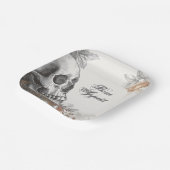 Gothic Skeleton Bone Appetit Halloween Papieren Bordje (Gebogen)