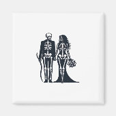 Gothic Skeleton Bride & Groom - Till Death Do Us P Magneet (Voorkant)