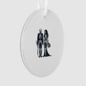 Gothic Skeleton Bride & Groom - Till Death Do Us P Ornament (voorkant)