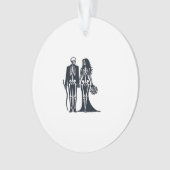 Gothic Skeleton Bride & Groom - Till Death Do Us P Ornament (voorkant)