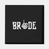 Gothic Skeleton Bride Wedding Just Married Spooky Magneet (Voorkant)