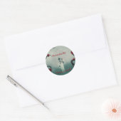 Gothic Skeleton Bruiloft Love You To Death Notitie Ronde Sticker (Envelop)