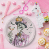 Gothic Skeleton Cocktail Party Halloween Papieren Bordje (Feest)