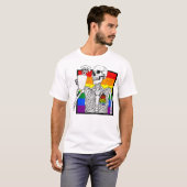 Gothic Skeleton Coffee Gay Lesbian Pride Human Hea T-shirt (Voorkant volledig)