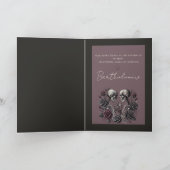 Gothic Skeleton Couple Dark Romantic Valentine Hol Feestdagen Kaart (Binnen)