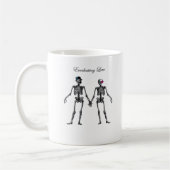 Gothic Skeleton Couple (Old Pink) Klassiek Koffiemok (Links)