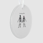 Gothic Skeleton Couple (Old Pink) Klassiek Ornament (voorkant)