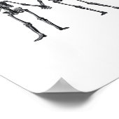 Gothic Skeleton Couple (wit) Classic Poster (Hoek)