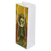 Gothic Skeleton Decorative Wine Bag Wijn Cadeautas (Voorkant Gekanteld)