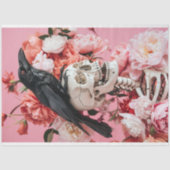 Gothic Skeleton Floral Tissue Paper voor Decoupage Tissuepapier (Voorkant)