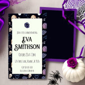 Gothic Skeleton geïnspireerd doucheuitnodiging Kaart