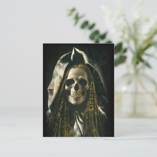 Gothic Skeleton Ghost Briefkaart (Staand voorkant)