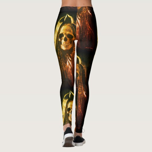 Gothic Skeleton Ghost Leggings (Achterkant)