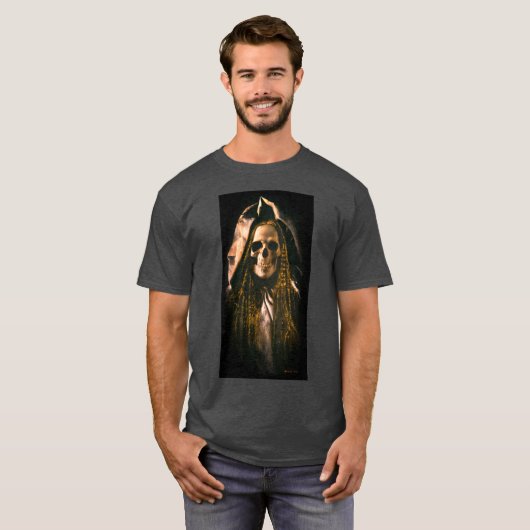 Gothic Skeleton Ghost T-shirt (Voorkant volledig)