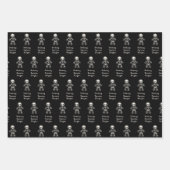 Gothic Skeleton Gingerbrood Man Holiday Inpakpapier Vel (Voorkant 2)