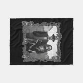 Gothic Skeleton Halloween kostuum Fleece Deken (Voorkant (Horizontaal))