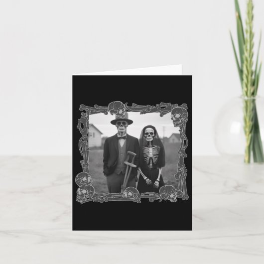 Gothic Skeleton Halloween kostuum Kaart (Voorkant)