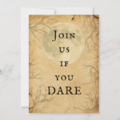 Gothic Skeleton Halloween Party Kaart (Achterkant)