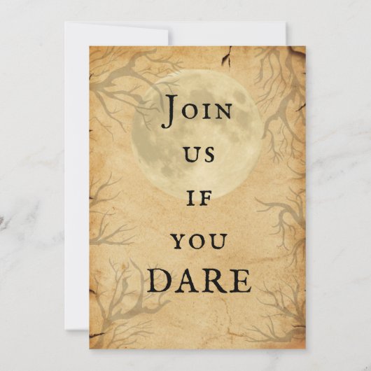 Gothic Skeleton Halloween Party Kaart (Achterkant)