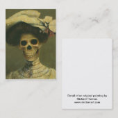 Gothic Skeleton Lady ACEO Visitekaartje (Voorkant / Achterkant)