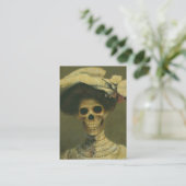Gothic Skeleton Lady ACEO Visitekaartje (Staand voorkant)