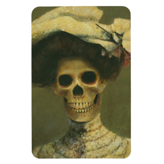 Gothic Skeleton Lady Flexible Magnet Magneet (Verticaal)