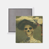 Gothic Skeleton Lady Magnet (Voorkant / Achterkant)