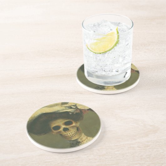 Gothic Skeleton Lady Onderzetter (Zijkant)