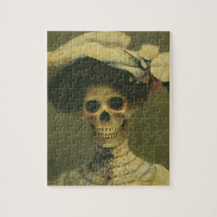Gothic Skeleton Lady Puzzle Legpuzzel