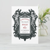 Gothic Skeleton Love Tot Death Do ons Part Save T The Date (Staand voorkant)